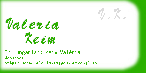 valeria keim business card